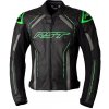 RST 102977 S1 CE MENS LEATHER JACKET černá/ ref. zelená vel.42
