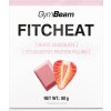GymBeam Proteínová čokoláda Fitcheat biela čokoláda s jahodou 80 g