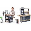 Set práčovňa s práčkou a elektronická kuchynka Rowenta Wash&Clean Laundry Smoby s vysávačom so zvukom a naparovač