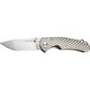 Ruike M671-TZ vreckový nôž 7 cm, Bead Blasted, šedá, titán