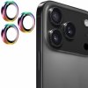 ENKAY tvrdené sklá s kovovým rámčekom na ochranu šošoviek zadného fotoaparátu pre iPhone 17 Pro / 17 Pro Max - dúhová - možnosť vrátiť tovar ZADARMO do 30tich dní