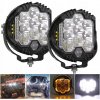 2X 75W Auto LED Pracovné Svetlo Hmlové Reflektory 12V/24V 5''