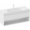 Ravak Lite skrinka 120x45x43 cm závesná kúpeľňová skrinka pod umývadlo biela X000001867