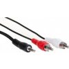 AQ KAM012 - stereo audio kábel s konektormi 3,5 mm Jack - 2 x RCA, 1,2 m