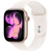 Apple Watch Series 11 Cellular 46 mm Ružový zlatý hliník so svetlo červeným športovým remienkom M/L MFCJ4WF/A