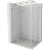 MEXEN/S - Lunar T sprchovací kút dvere krídlové ľavá 140 x 90, transparent, zlato kartáčovaná 834T-140-090-55-00-L