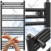Kúpeľňový radiátor, teplovodný Granitan 551 W 600 x 1200 mm, čierny