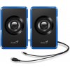 Genius repro SP-U125, přenosné Reproduktory, 2.0, 3W, USB napájení, 3,5mm jack, modro-černé 31730042402