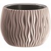 Kvetináč plast béžový, sivý Prosperplast 18 cm x 18 x 13,8 cm