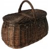 ČistéDrevo Prútený piknikový kôš tmavý