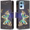 Peňaženkové kožené puzdro Drawing Zipper na Oppo Reno 7 5G - Big Butterfly