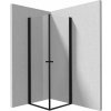 Deante Kerria Plus sprchovací kút 90x90 cm obdĺžniková čierna matné/priehľadné sklo KKNNW09W09
