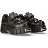 topánky kožené NEW ROCK Bolt Shoes (131-S1) Black Čierna