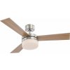 GLOBO 0333 ALANA stropný ventilátor s osvetlením D1050mm 2xE14 matný nikel, drevo, opál, diaľkové ovládanie