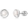 SOFIA strieborné náušnice s perlou AEAE3526WFM/R-SC