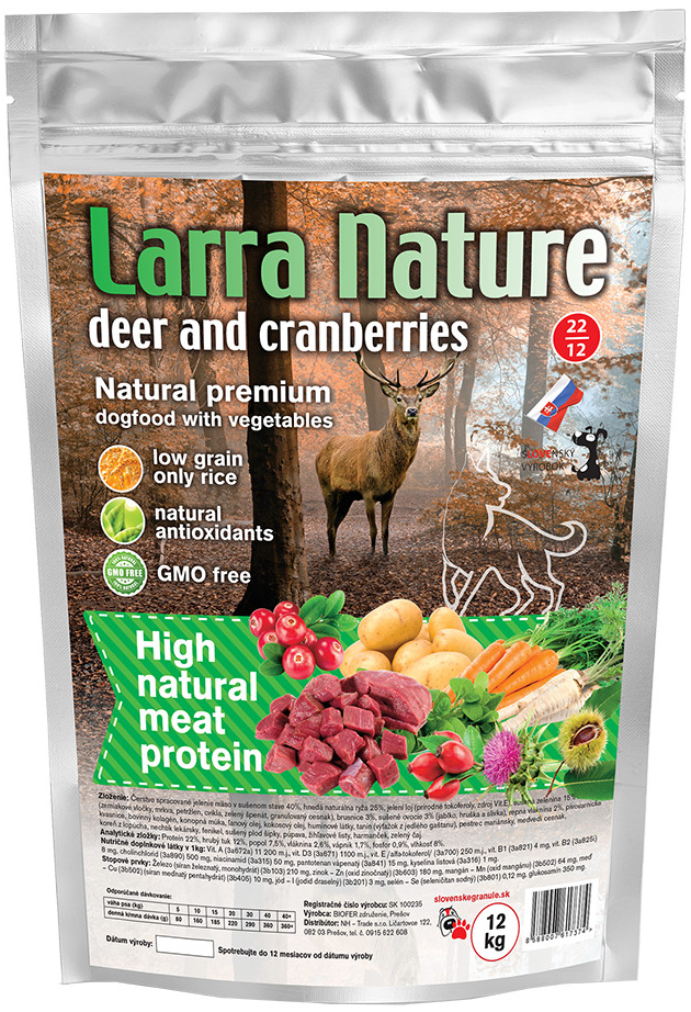 Larra Nature Jeleň a Brusnice 22/12 3 kg