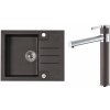 Alveus SET A406 Chocolate 03 SETA406 - Drez Granitový Rock 30 - 595x475mm, vanička 320x400x160mm, + bateria Zina