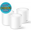 TP-LINK Deco X60 (3-pack) / WiFi 6 systém MESH AX3000 / Dual-band / 2.4GHz - 574Mbps / 5GHz - 2402Mbps / 2x GLAN (Deco X60(3-pack))
