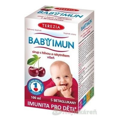 TEREZIA BABY IMUN sirup s hlivou a rakytníkom (višňa), 100ml