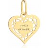 ZLATÝ PRÍVESOK SRDCE S GRAVÍROVANÍM 585