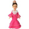 Realistická panenka Carol - tanečnice flamenca- růžové šaty od f. Paola Reina ze Španělska (Las Amigas -32 cm - limitovaná edice)