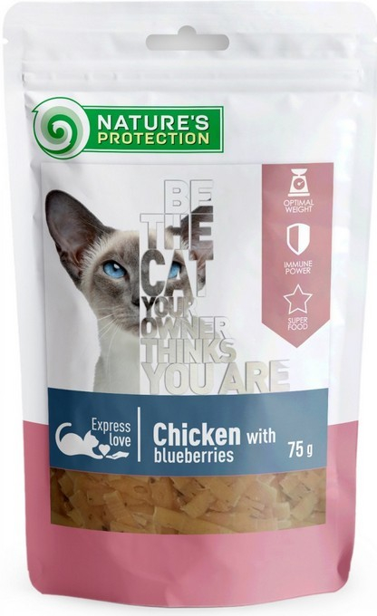 Natures P Snack cat chicken & blueberries 75 g