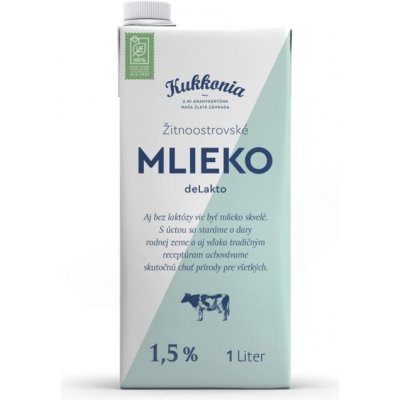 Kukkonia Euromilk Trvanlivé mlieko Žitnoostrovské bezlaktózové 1,5% 1l od  1,74 € - Heureka.sk