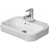 DURAVIT - Happy D.2 Umývadielko, 50x36 cm, s prepadom, s otvorom na batériu, biela 0709500000