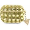 Puzdro Guess Rhinestones Triangle Metal Logo pre AirPods Pro Gold