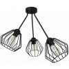 Light Home Stropné svietidlo Nuvola Trio, 3x čierne drôtené tienidlo