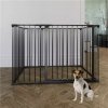 Zábrana na schody - Dogspace Max Multi Playpen pre psa s bránou, čierna