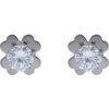 Doria Náušnice strieborné z ocele štvorlístok C018