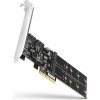 AXAGON PCES-SA4M2, PCIe radič - 2x interný SATA 6G port + 2x SATA M.2 slot, ASM1164, SP & LP Axagon