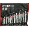 YATO Sada kľúčov očkových 12ks 6-32 mm ohnuté (YT-0398)