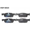 Sada brzdových platničiek kotúčovej brzdy SKF VKBP 80020