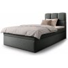 Wilsondo Jednolôžková boxspring posteľ s úložným priestorom Massimo 90x200 - sivá