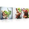 Obrazy do kuchyne Bylinky Korenie Triptych 3 diely