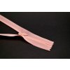 Nedeliteľný skrytý zips (3mm) rôzne farby - dĺžka 18 cm - 60 cm 18 cm Svetlá lososovo ružová