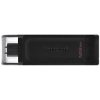 Kingston USB flash disk, USB 3.0, 128GB, DataTraveler 70, černý, DT70/128GB, USB C