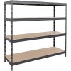 AR Shelving Vysokozáťažový regál Rivet (180x180x60 cm, antracitovosivá) (100396470)