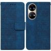 Peňaženkové kožené puzdro GEOMETRIC na Huawei P50 - Modrá