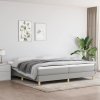 Box spring postel s matrací světle šedá 200 x 200 cm textil Šedá 3144199