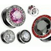 Steel Edge Piercing do ucha tunel PSSCR06-12 Velkost´ - barva: 12mm - biela/biela