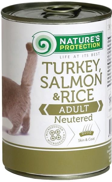 Nature’s Protection Cat neutered morka losos s rýží 400 g