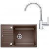 SET494 - Gránitový drez Blanco Zia XL 6 S Compact káva + Kuchynská batéria Rosan Zerro JZ38101 chróm