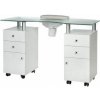 Manikúrový stolík + nádoba BD-3453+P BIELA