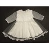 Šaty na krst biele s tylovou sukničkou, veľ. 68