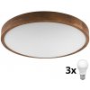 Brilagi | Brilagi - LED Stropné svietidlo CARVALHO SLIM 3xE27/60W/230V dub čerešňa pr. 47 cm | BG0850