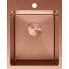 Mexen Solix, 1-komorový nerezový drez 400 x 500 mm, brúsená meď, 6406401000-65