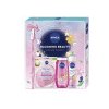 NIVEA darčeková kazeta Blooming Beauty – textilná maska, sprchový gél 250 ml a antiperspirant sprej 150 ml